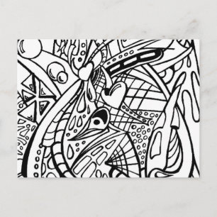 Voeg uw kleur BW2 Kleur me Lijn toe Briefkaart