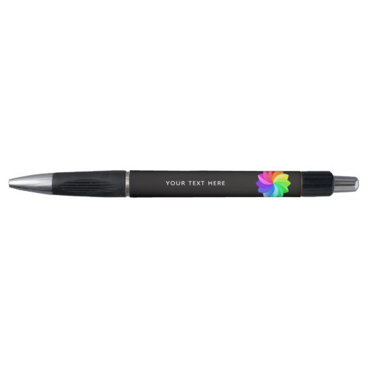 Voeg uw Logo aangepaste tekst toe Black Business Pen (Voorkant)
