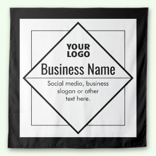 Voeg uw logo aanpasbare sjabloon toe wandkleed