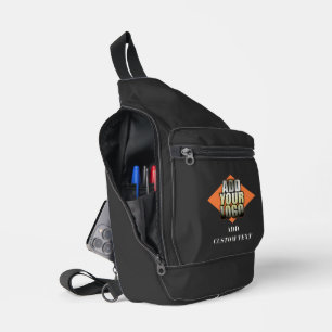 Voeg uw Logo Afbeelding toe Gratis aangepaste teks Sling Bag