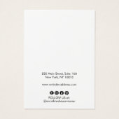 Voeg uw Logo Aqua Blue Earring Display Kaart toe (Achterkant)