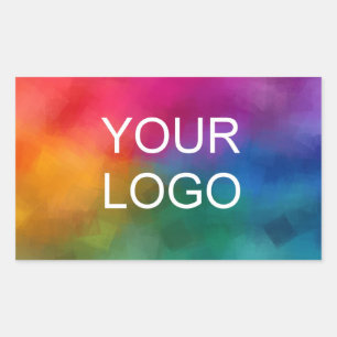 Voeg Uw Logo Bedrijfs van het Team hier Sjabloon t Rechthoekige Sticker