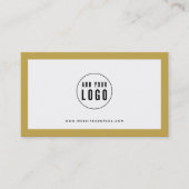 Voeg uw Logo bewerkbare randkleur toe Klantenkaartje (Voorkant)