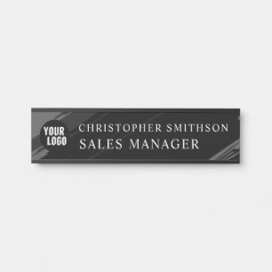 Voeg uw Logo Black Modern Bord Changeable Kantoor Deurbordje