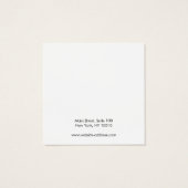 Voeg uw Logo Black Stud WC-Kaart toe Vierkante Visitekaartjes (Achterkant)