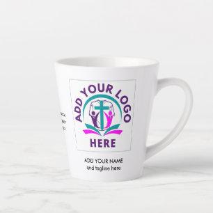 VOEG UW LOGO Business Church Merchandise TOE Latte Mok