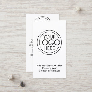 Voeg uw Logo Business Modern Minimalist toe Kortingskaartje