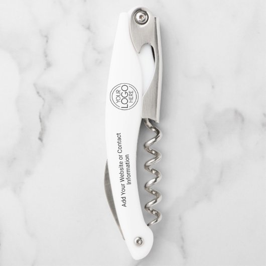 Voeg uw Logo Business Modern Minimalist toe Kurkentrekker (Achterkant)