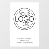 Voeg uw Logo Business Modern Minimalist toe Raamsticker (Vel)