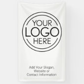 Voeg uw Logo Business Modern Minimalist toe Spandoek (Verticaal)