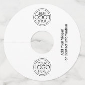 Voeg uw Logo Business Modern Minimalist toe Wijnglaslabel (Voorkant)