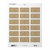 Voeg uw Logo Classic Gray Border Kraft Product toe Etiket (Full Sheet)