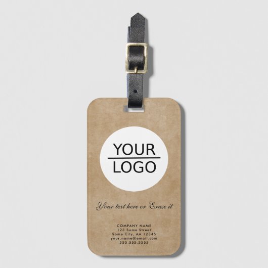 Voeg uw Logo de Bevordering van het Bedrijf Rustig Bagagelabel (Voorkant (verticaal))