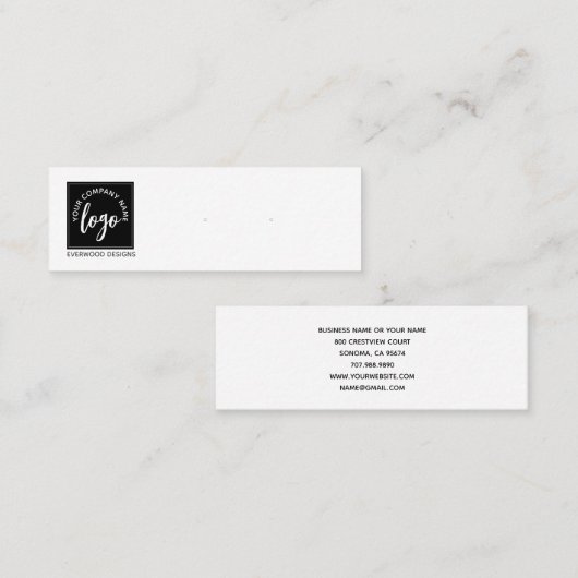 Voeg uw Logo die een DisplayCard verdient toe Mini Visitekaartje (Voorkant / Achterkant)