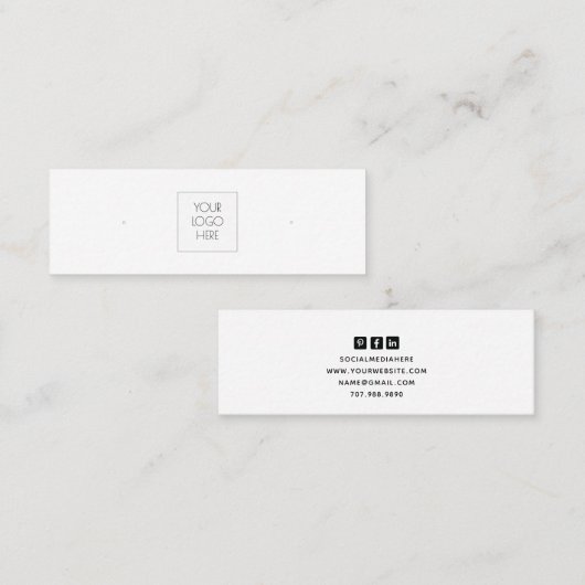 Voeg uw Logo die een DisplayCard verdient toe Mini Visitekaartje (Voorkant / Achterkant)