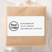 VOEG UW LOGO Eenvoudig wit retouradres TOE Etiket (Insitu)