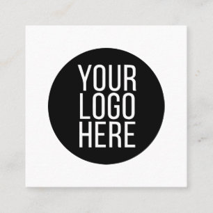 Voeg uw Logo eenvoudige, minimale bewerkbare kleur Vierkante Visitekaartje