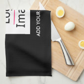 Voeg uw Logo en aangepaste tekst toe Modern Busine Theedoek (Quarter Fold)