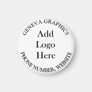Voeg uw Logo en bedrijfsinformatie Small toe Magneet