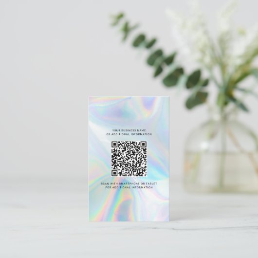 Voeg uw Logo- en QR-code DIY-holografisch toe Visitekaartje (Staand voorkant)