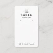 Voeg uw logo en QR Code oorbel display toe Visitekaartje (Voorkant)