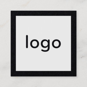 Voeg uw logo handgemaakte rustieke zwarte kraft pa vierkante visitekaartje