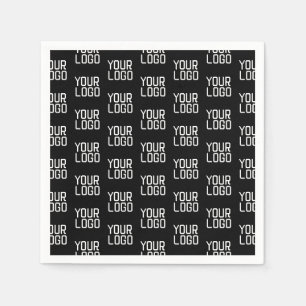 Voeg Uw Logo Herhalend Patroon Bewerkbare Sjabloon Servet