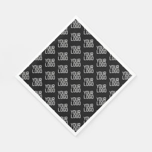 Voeg Uw Logo Herhalend Patroon Bewerkbare Sjabloon Servet