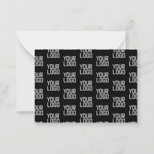 Voeg uw logo herhalend patroon toe Bewerkbare sjab Notitiekaartje