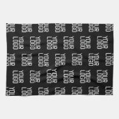 Voeg uw Logo Herhalingspatroon bewerkbare Sjabloon Theedoek (Horizontaal)