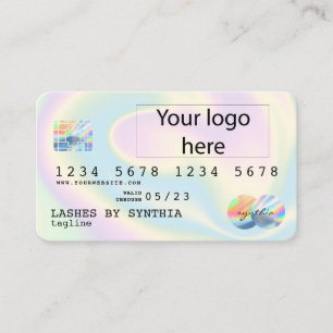 Voeg uw logo Holograph Modern Credit Kaart Style t Visitekaartje