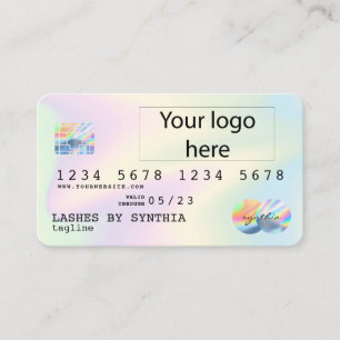 Voeg uw logo Holograph Modern Credit Kaart Style t Visitekaartje
