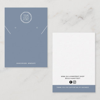Voeg uw Logo Ketting oorringen Display Kaart toe Contactkaartje