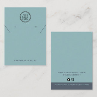 Voeg uw Logo Ketting oorringen Display Kaart toe Contactkaartje