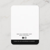 Voeg uw Logo Ketting oorringen Display Kaart toe Contactkaartje (Achterkant)