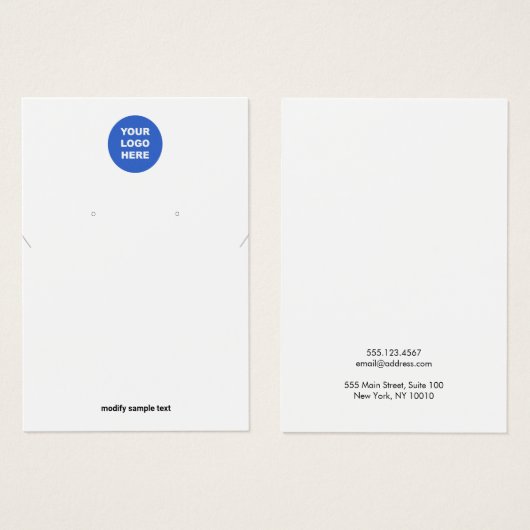 Voeg uw Logo Ketting toe en verdien uw beeldscherm Visitekaartje (Voorkant /achterkant)