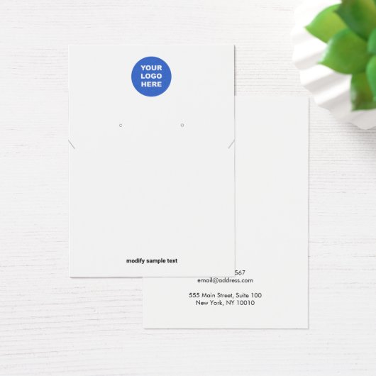 Voeg uw Logo Ketting toe en verdien uw beeldscherm Visitekaartje (Bureau)