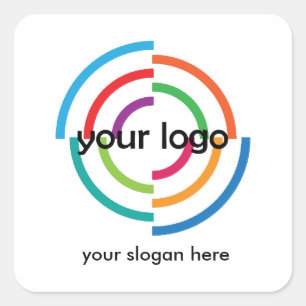 VOEG uw LOGO KLANT bedrijfsbedrijf TOE Vierkante Sticker
