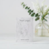 Voeg uw Logo-marmer met beeldscherm-Kaart toe Visitekaartje (Staand voorkant)