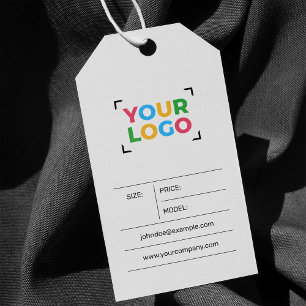 Voeg uw logo minimalist branding kledinglabel toe  cadeaulabel