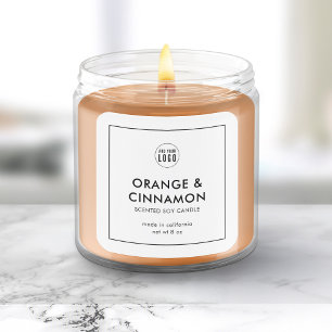 Voeg uw Logo minimalistisch modern productlabel to Vierkante Sticker