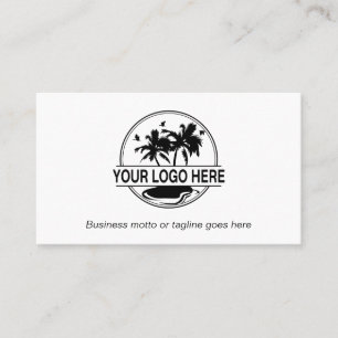 Voeg uw logo minimalistisch zwart wit toe visitekaartje