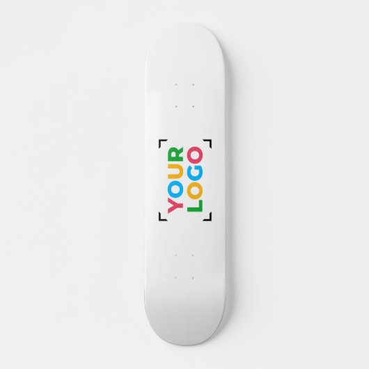 Voeg uw Logo minimalistische promotiewit toe Skateboard (Voorkant)
