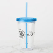 Voeg uw Logo minimalistische typografie toe Acryl Drinkbeker (Voorkant)