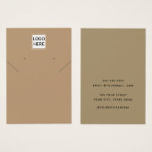 Voeg uw Logo modern ketting oorbel display kaart t (Voorkant /achterkant)