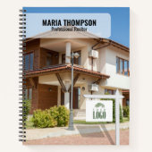 Voeg uw Logo onroerend goed bord Custom toe Notitieboek (Voorkant)