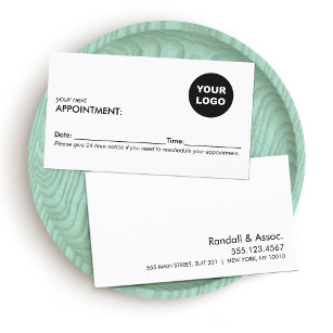 Voeg uw Logo Professional Appointment Card toe Afsprakenkaartje