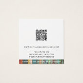 Voeg uw Logo QR Code Earring Display Kaart (Achterkant)