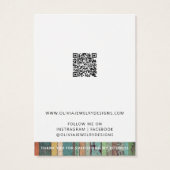 Voeg uw Logo QR Code Earring Display Kaart (Achterkant)