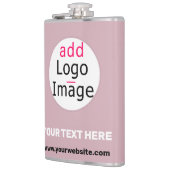 Voeg uw Logo  Roos voor zakelijk gebruik toe Heupfles (Links)